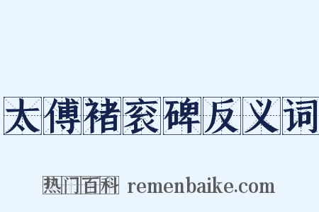太傅褚衮碑反义词是什么意思的图片